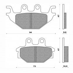 Τακάκια Daytona 85265 (FA377)(FD383) Τακάκια Daytona 85265 (FA377)(FD383)
